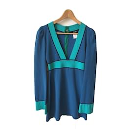 Azzaro-AZZARO Kleider T.Internationale S-Viskose-Blau