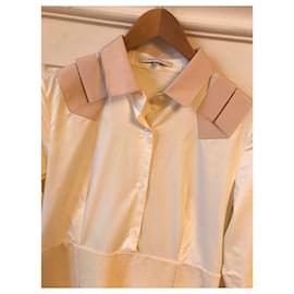 Carven-CARVEN Robes T.fr 38 cotton-Blanc