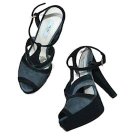 Prada-PRADA  Sandals T.eu 38.5 Suede-Grey