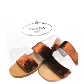 Prada-PRADA  Sandals T.eu 36 velvet-Orange