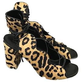 Saint Laurent-SAINT LAURENT  Sandals T.EU 41 Pony-style calfskin-Beige