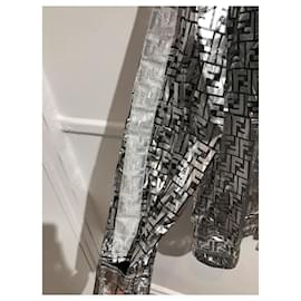 Fendi-FENDI  Jackets T.fr 44 SYNTHETIC-Silvery