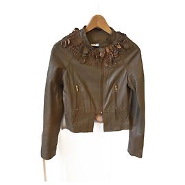 GIVENCHY Jacken T.FR 38 Leder Grau