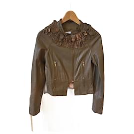 Givenchy-GIVENCHY  Jackets T.fr 38 Leather-Grey