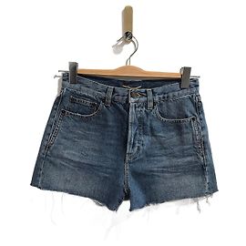 SAINT LAURENT Camiseta corta.International S Denim - Vaqueros Azul