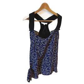 VANESSA BRUNO Top T.FR 36 Seta Blu