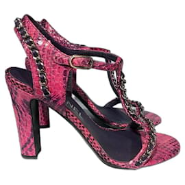 Chanel-CHANEL  Sandals T.eu 36 Exotic leathers-Pink