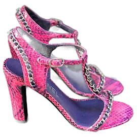 Chanel-CHANEL  Sandals T.eu 36 Exotic leathers-Pink