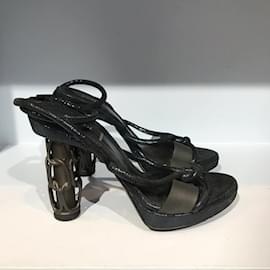 Fendi-FENDI  Sandals T.eu 37.5 Leather-Blue