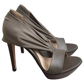 Fendi-FENDI  Sandals T.eu 36.5 Leather-Dark grey