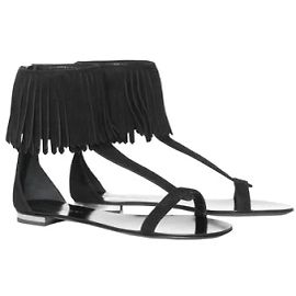 Sandales GIUSEPPE ZANOTTI T.EU 38 Suède Noir