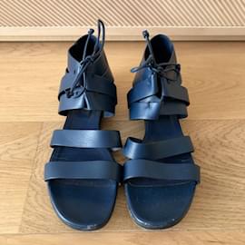 Hermès-HERMES  Sandals T.eu 40.5 Leather-Blue