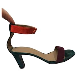 Hermès-HERMES  Sandals T.eu 38 Suede-Multiple colors