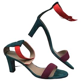 Hermès-HERMES  Sandals T.eu 38 Suede-Multiple colors