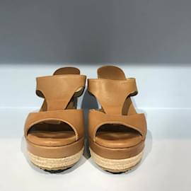 Jimmy Choo-JIMMY CHOO  Sandals T.eu 36.5 Leather-Beige