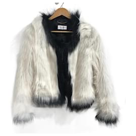 Saint Laurent-SAINT LAURENT  Coats T.International S Faux fur-White