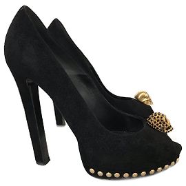 ALEXANDER MCQUEEN Talons T.EU 37.5 Suède Noir