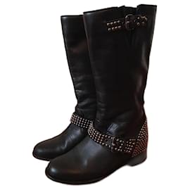 Christian Louboutin-CHRISTIAN LOUBOUTIN  Boots T.eu 35.5 Leather-Black