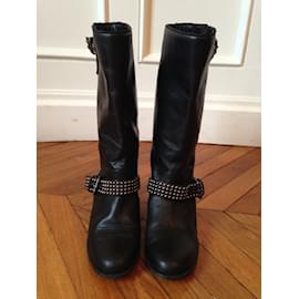 Christian Louboutin-CHRISTIAN LOUBOUTIN  Boots T.eu 35.5 Leather-Black
