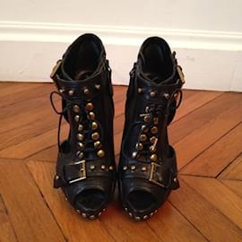 Alexander Mcqueen-ALEXANDER MCQUEEN  Ankle boots T.eu 37 Leather-Black