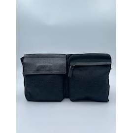 Gucci-Black Canvas Gucci Belt Bag-Black