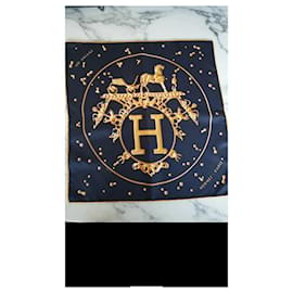Hermès-SCHNELLES SILBER-Golden,Marineblau