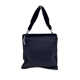 Yves Saint Laurent-Black Fabric Velvet Evening Bag Handbag-Black