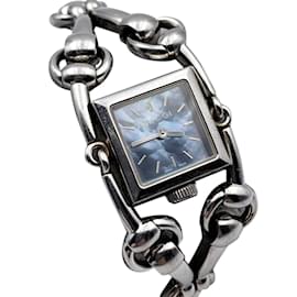 Gucci-Mod Signoria en acier inoxydable 116.5 Montre-bracelet à mors-Argenté