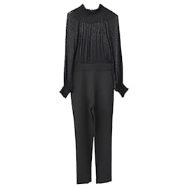 Michael Kors-Michael Michael Kors Long Sleeve Jumpsuit in Black Viscose-Black