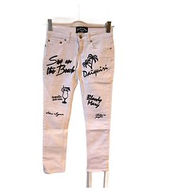 Filles à Papa FILLES A PAPA Jeans T.US 24 Algodão Branco