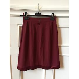 Balenciaga-BALENCIAGA  Skirts T.fr 38 SYNTHETIC-Dark red