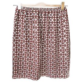 Gonne CARVEN T.FR 36 Seta Rosso