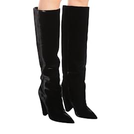 Saint Laurent-SAINT LAURENT  Boots T.eu 38 velvet-Black