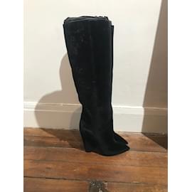 Saint Laurent-SAINT LAURENT  Boots T.eu 38 velvet-Black