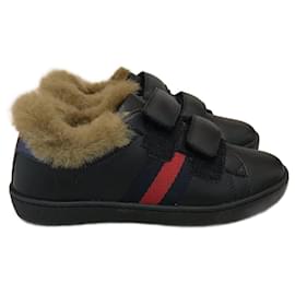 Gucci-Baskets GUCCI T.UE 28 cuir de vachette-Noir