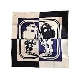 Hermès Cachecóis HERMES T.  Seda Branco