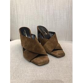Saint Laurent-SAINT LAURENT  Sandals T.eu 38 Suede-Brown