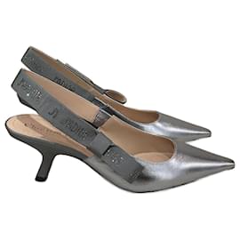 Dior-DIOR  Heels T.eu 37 Leather-Silvery