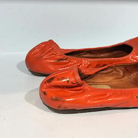Lanvin-LANVIN  Ballet flats T.eu 36.5 Patent leather-Orange