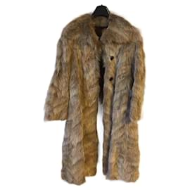 Autre Marque-NON SIGNE / UNSIGNED  Coats T.fr 38 Fur-Beige