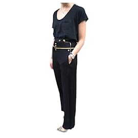 Balenciaga-BALENCIAGA  Trousers T.fr 36 silk-Black