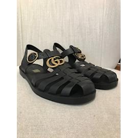 Gucci-GUCCI  Sandals T.IT 44 rubber-Black