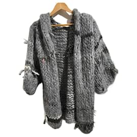 Autre Marque-NIZHONI  Knitwear T.fr 34 WOOL-Grey
