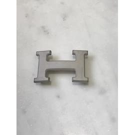 Hermès-HERMES  Belts T.International S Metal-Silvery