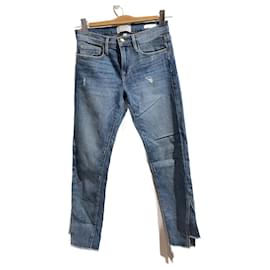 Frame Denim-CADRE Jeans T.US 24 Coton - élasthanne-Bleu