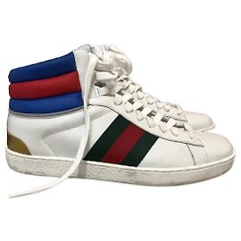 Baskets GUCCI T.EU 39 Cuir Blanc
