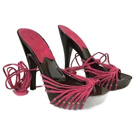 Sandales GIVENCHY T.EU 36.5 Suède Rose