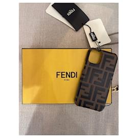 Fendi-FENDI  Purses, wallets & cases T.  Leather-Brown
