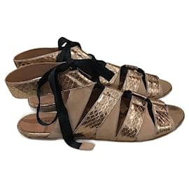 Alaïa-ALAIA  Sandals T.eu 39 Leather-Beige
