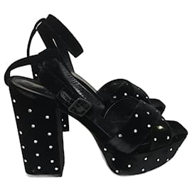 Saint Laurent-SAINT LAURENT  Sandals T.eu 40 velvet-Black